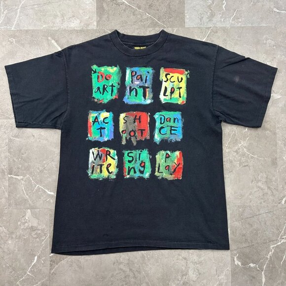 Vintage Fred Babb Graphic Tee Mens XL Do Art Paint Sculpt Act Dance Write Sing - Picture 1 of 12